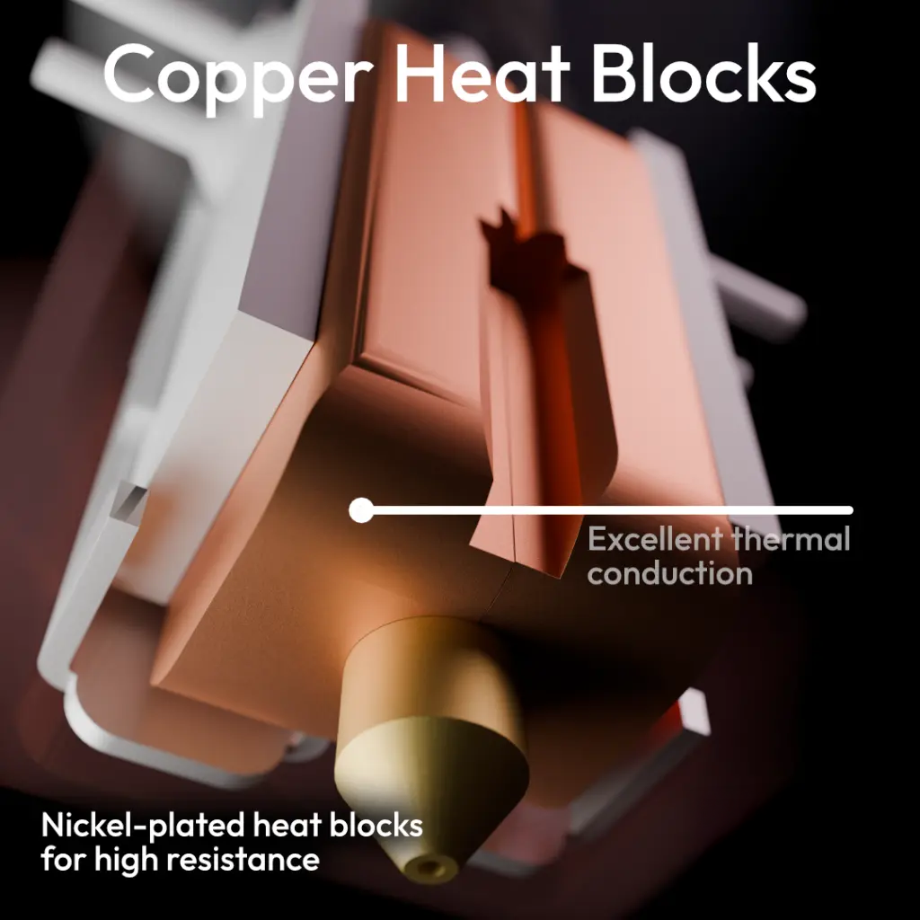 Komplettes Hotend Creality K1 Serie Starlex DHB Messing Düsen D3.0x27.5, 2x30W