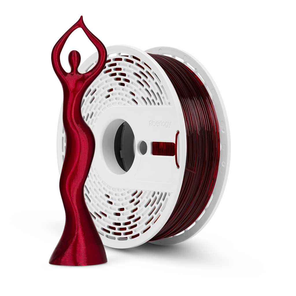 Fiberlogy PLA HS Clear Burgundy, 1.75mm 850g