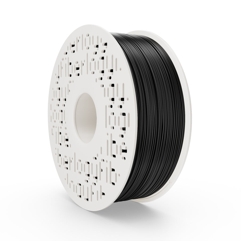 Fiberlogy PLA Impact Noir, filament PLA noir, 1,75 mm, 1 kg sur bobine S3 – vue en perspective