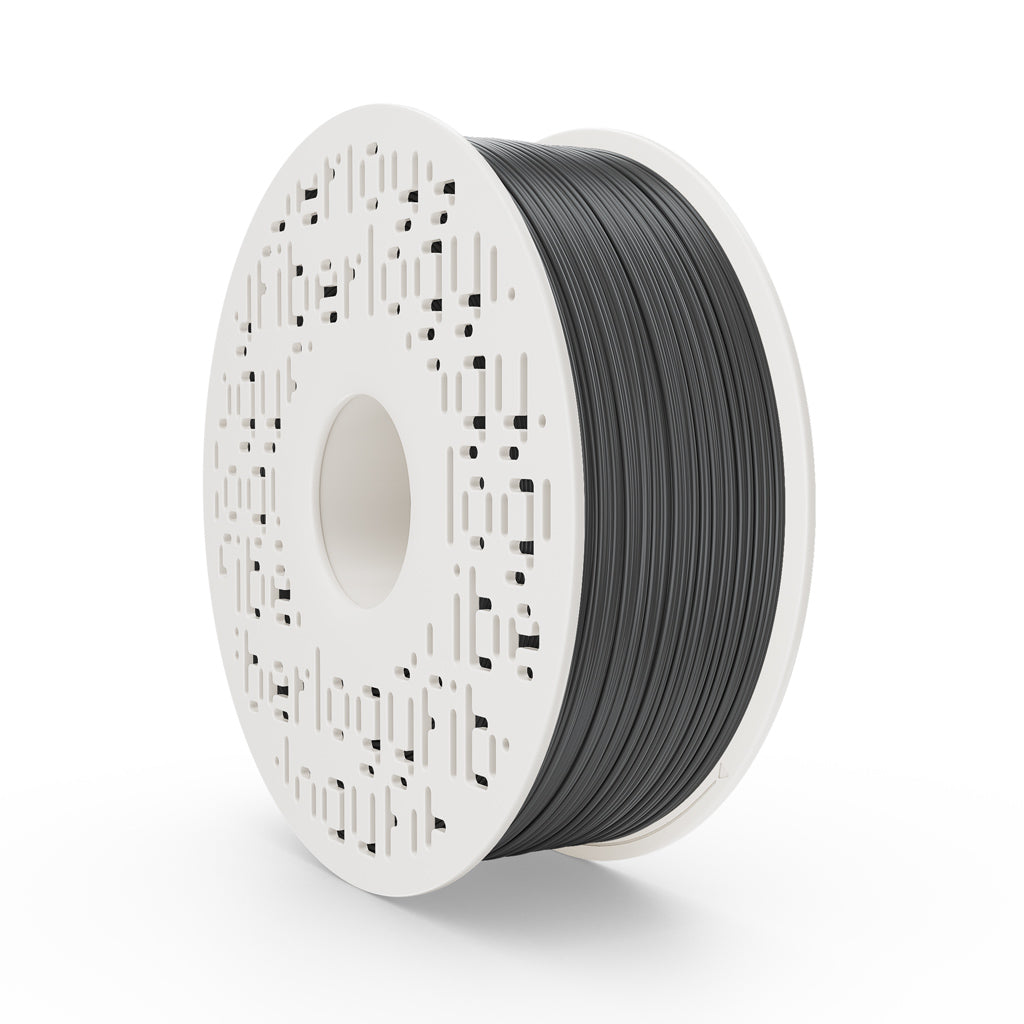 Fiberlogy PLA Impact Graphite, filament PLA de couleur graphite, 1,75 mm, 1 kg sur bobine S3 – vue en perspective