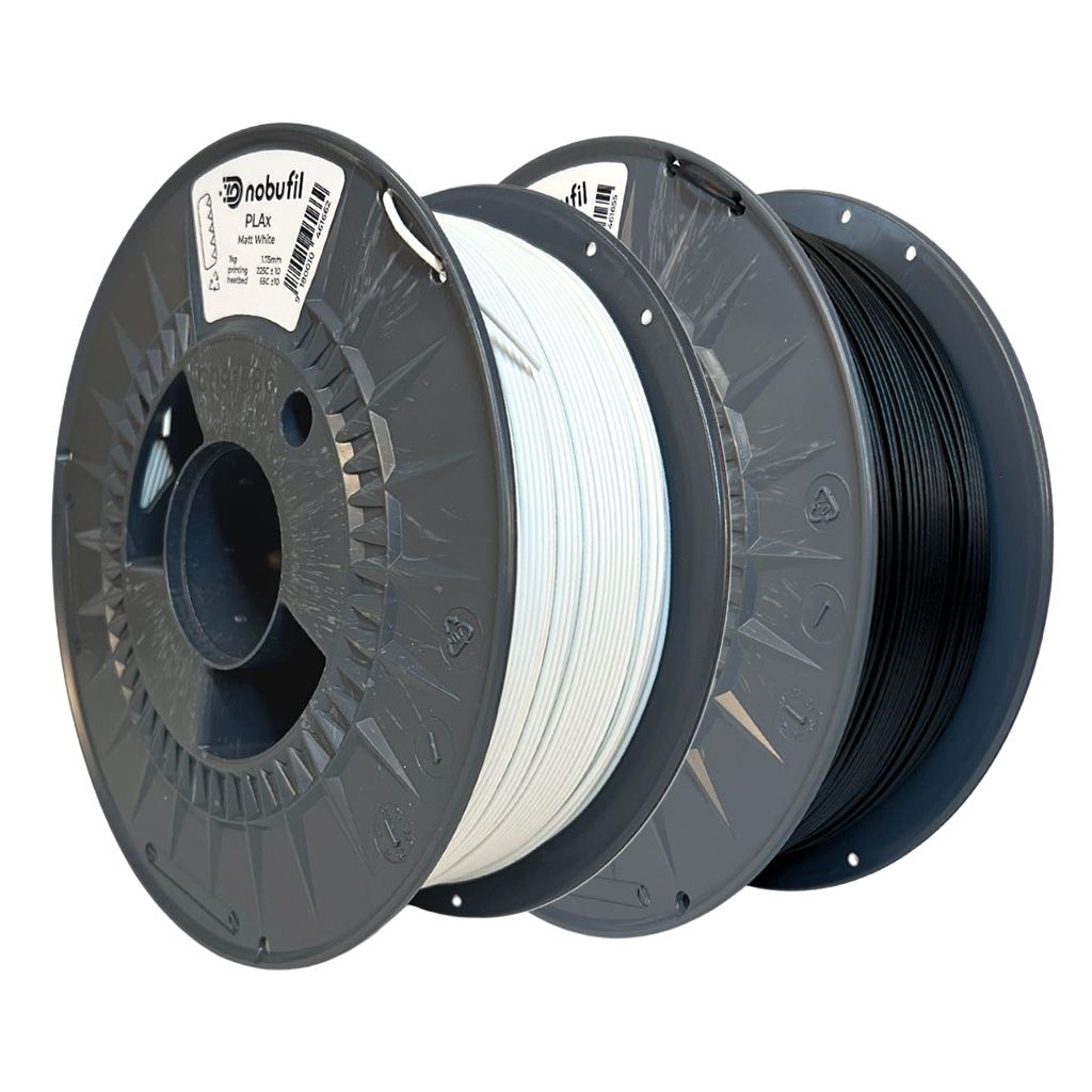 Nobufil PLAx Matt Bundle, 2x1kg Schwarz & Weiss
