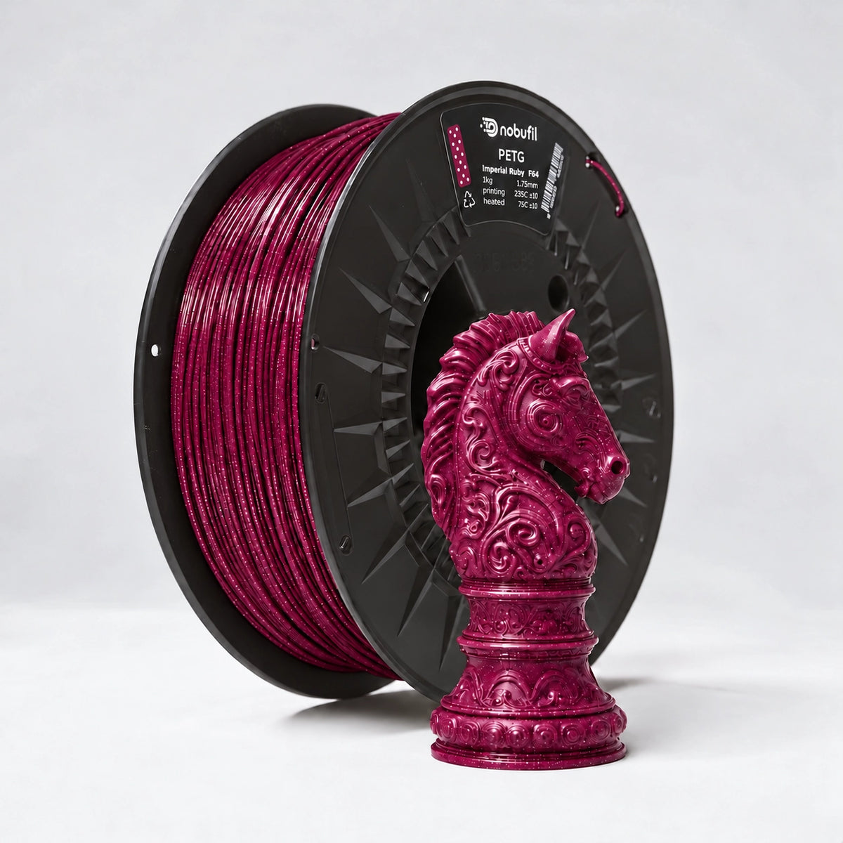 Feinschmelzer PETG Imperial Ruby – Produktaufnahme des rubinroten PETG-Filaments